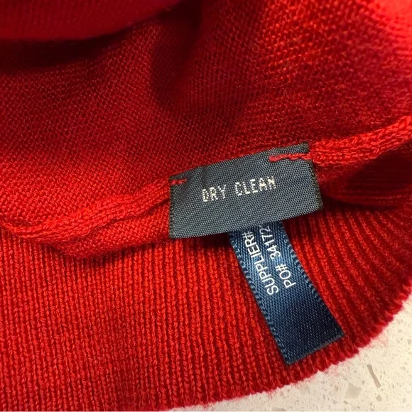 Polo Ralph Lauren Merino Wool V-Neck Sweater Red Men’s XXL Slim Fit - Picture 10 of 12